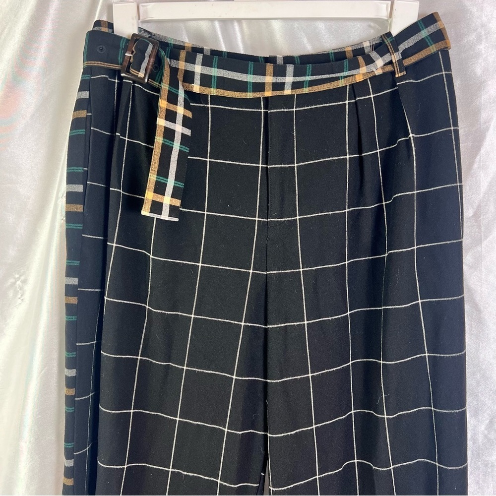 Who What Wear Black Contrast Plaid Wide-Leg Pants – Trendy & Tailored (Size 14) - Picture 2 of 9